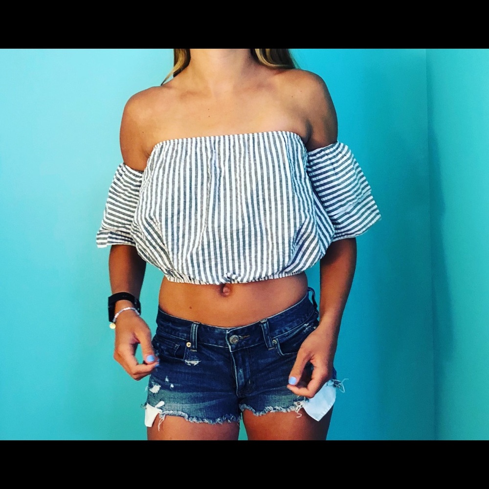 Striped crop top